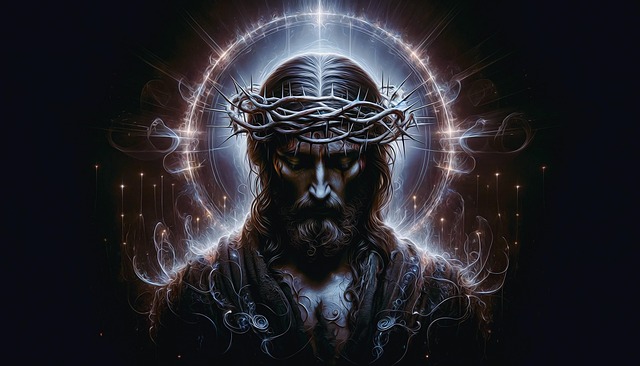 Free jesus savior rain illustration