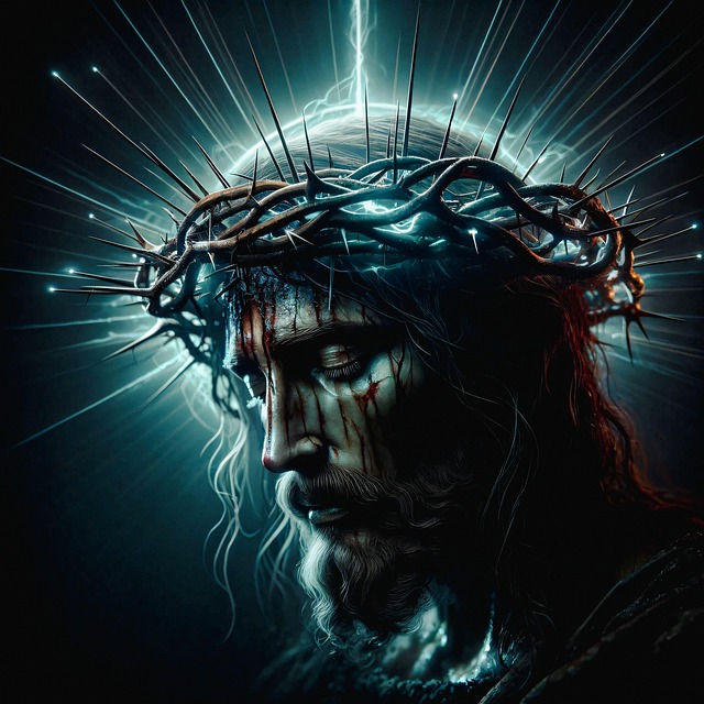 Free jesus savior rain illustration