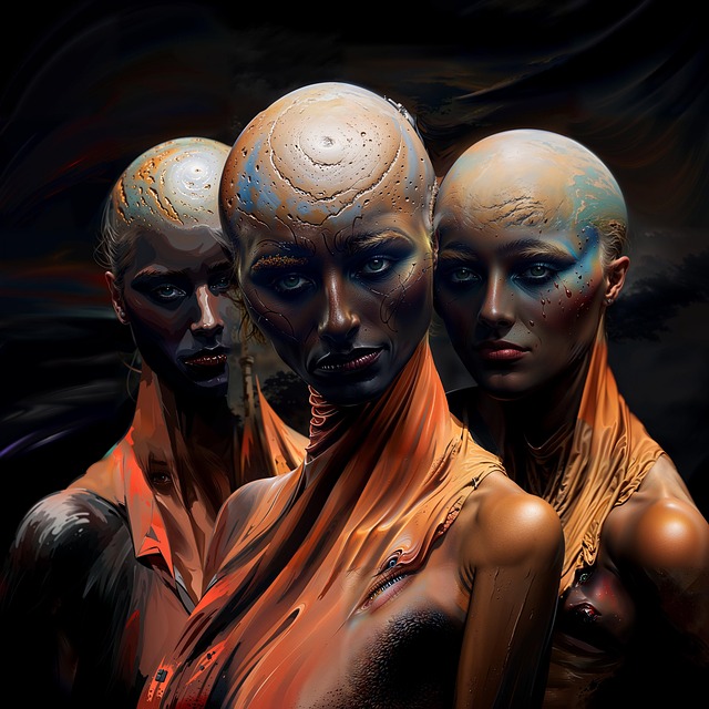 Free ai generated women statues illustration