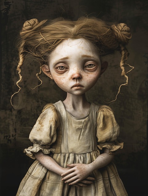 Free ai generated girl doll illustration