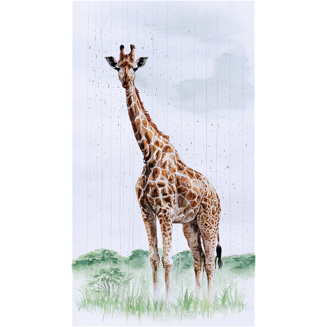 Free ai generated giraffe mammal illustration