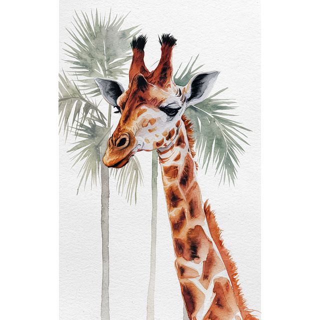 Free ai generated giraffe mammal illustration