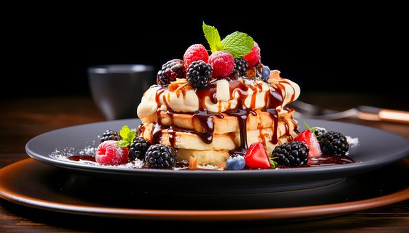 Ai Generiert, Eis, Beere, Creme, Küche