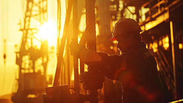 Free ai generated oil rig workers illustration