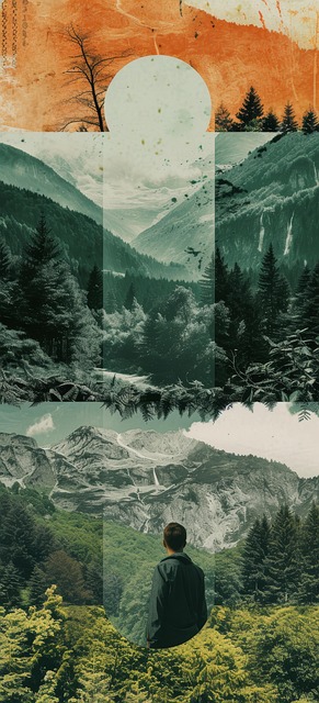 Free ai generated mountain landscape illustration