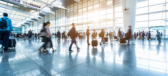 Free airport people business illustration