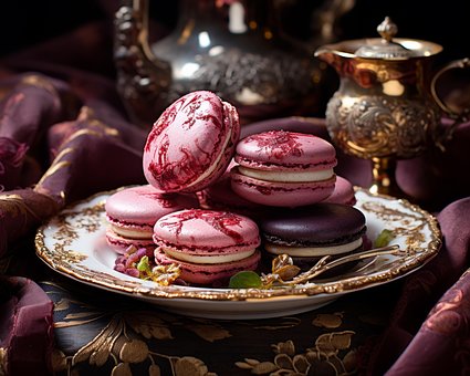 Free Ai Generated French Macaroons illustration and picture