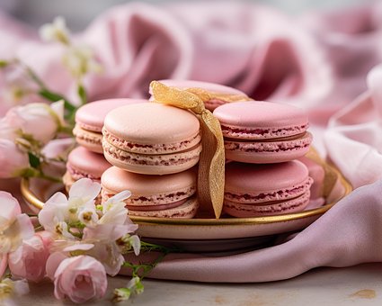 Free Ai Generated French Macaroons illustration and picture