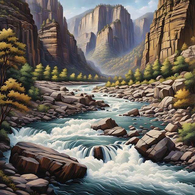 Free Ai Generated River illustration and picture