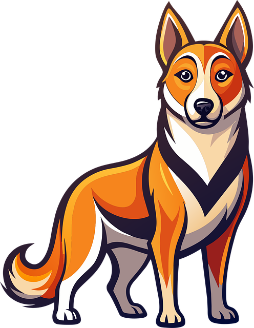 Free ai generated dog shepherd vector