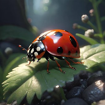 Free Ai Generated Ladybug illustration and picture