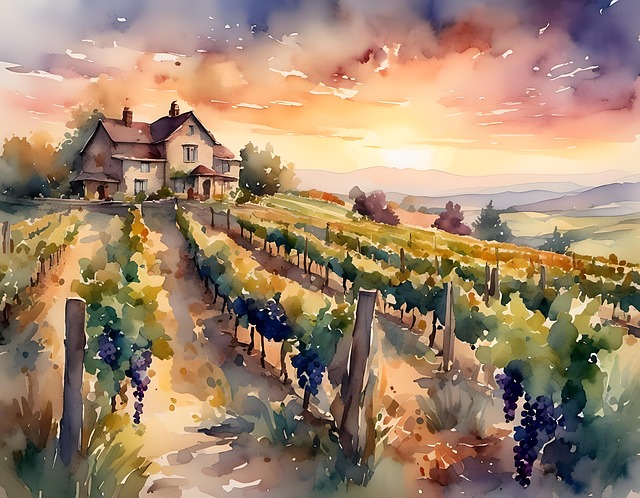 Download free HD stock image of Ai Generated House Free ai generated house vineyard illustration