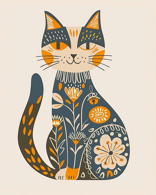 Free ai generated pet cat illustration