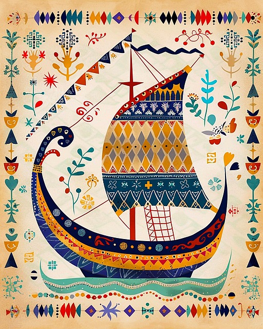 Free ai generated boat ship illustration