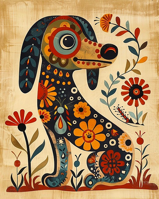 Free ai generated nature dog illustration
