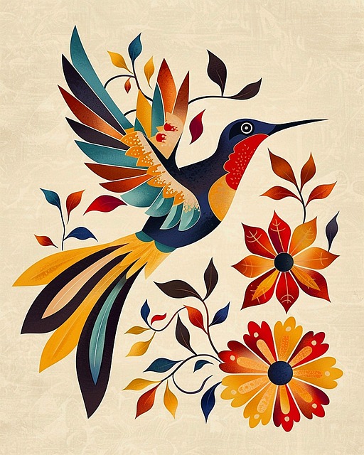Free ai generated bird hummingbird illustration
