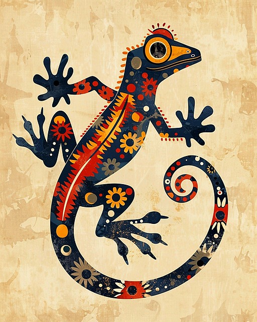 Free ai generated gecko lizard illustration