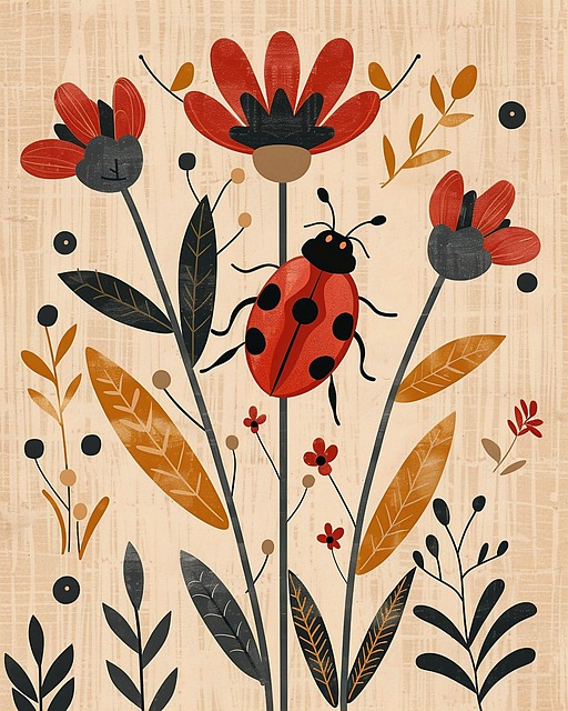 Free ai generated ladybug insect illustration