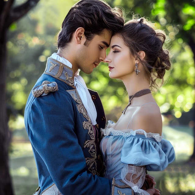 Free historical couple costume illustration