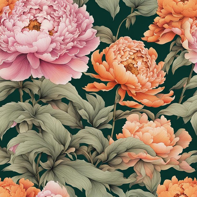 Download free HD stock image of Ai Generated Flowers Free ai generated flowers seamless pattern illustration