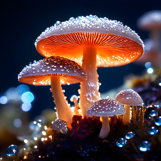 Free ai generated forest mushroom moss illustration