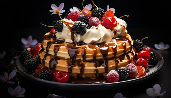 Free Ai Generated Waffles illustration and picture