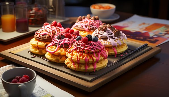 Free Ai Generated Waffles illustration and picture