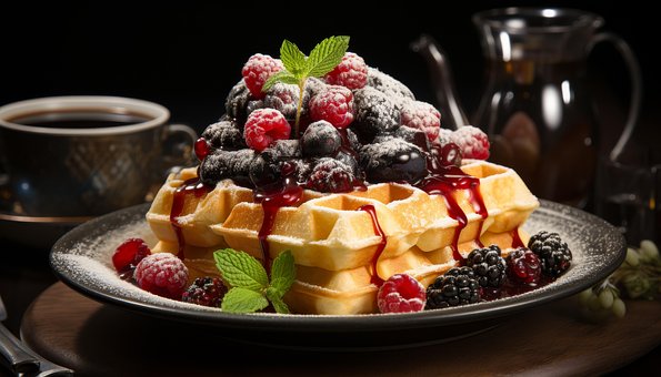 Free Ai Generated Waffles illustration and picture