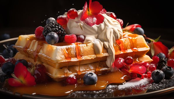 Free Ai Generated Waffles illustration and picture