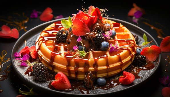 Free Ai Generated Waffles illustration and picture