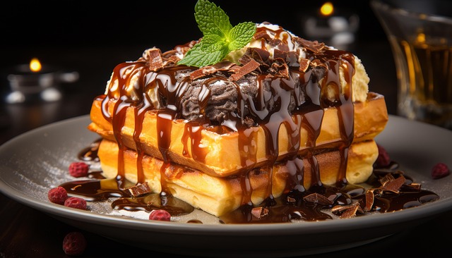 Free ai generated waffles atmospheric illustration