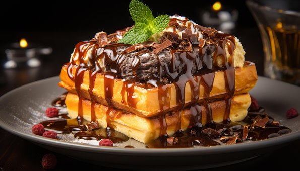 Free Ai Generated Waffles illustration and picture