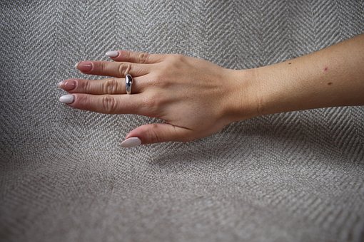 Hand, Ring, Nagel, Gold, Schmuck