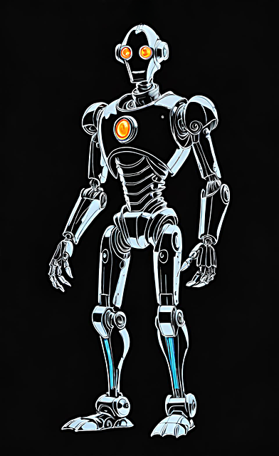 Free robot cyborg space illustration