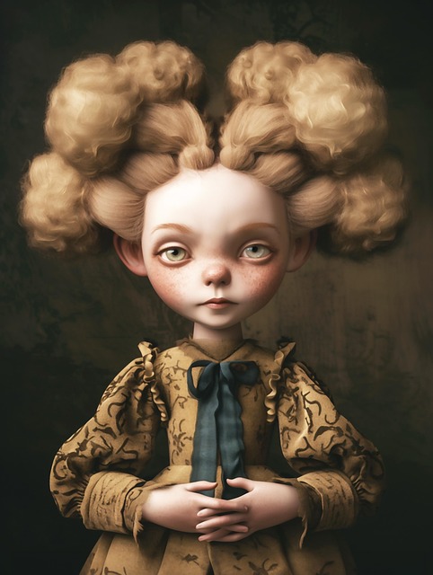 Free ai generated girl doll illustration