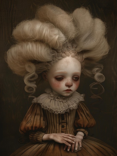 Free ai generated girl doll illustration