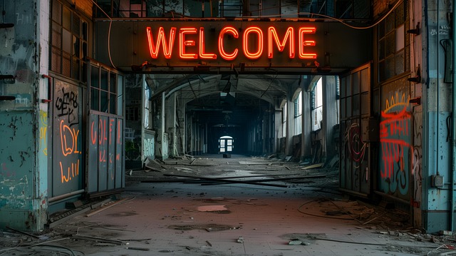 Download free HD stock image of Ai Generated Alley Free ai generated alley welcome illustration