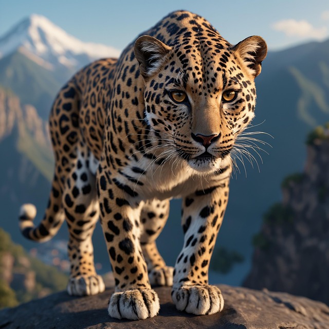 Free ai generated leopard animal illustration