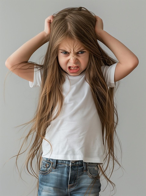 Free frustrated girl child illustration