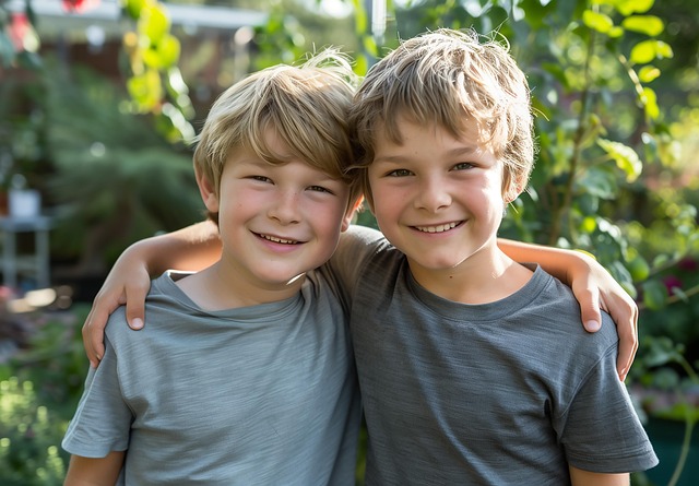 Download free HD stock image of Ai Generated Twins Free ai generated twins boys illustration