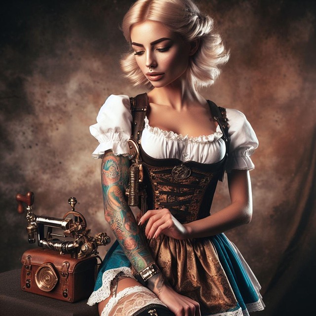 Free blond woman clothing illustration