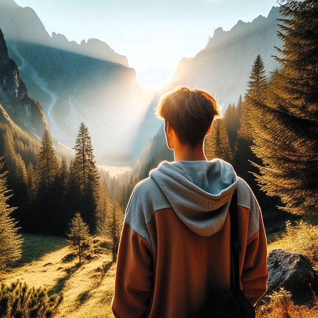 Free ai generated man peaceful illustration