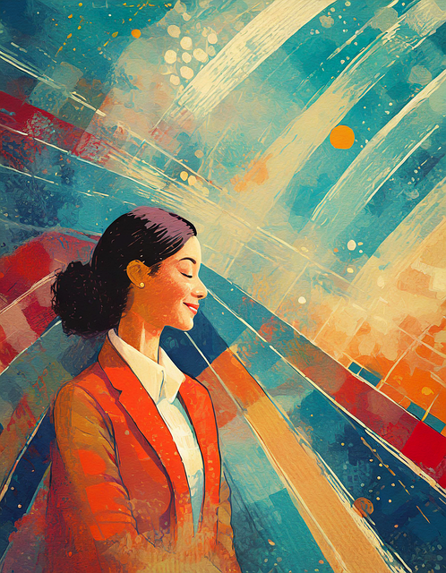 Free ai generated woman happy illustration