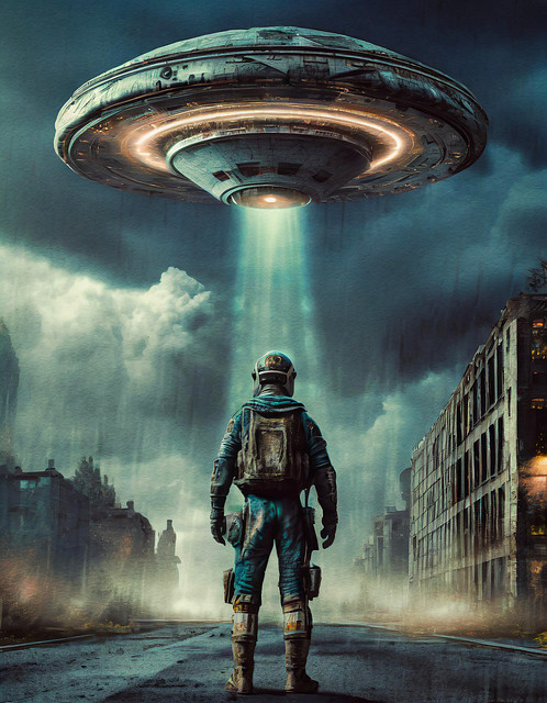 Ai Generiert, Mann, Soldat, Ufo