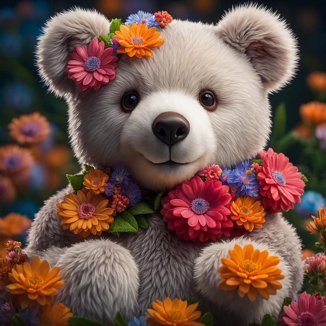 Free ai generated teddy bear stuffed toy illustration