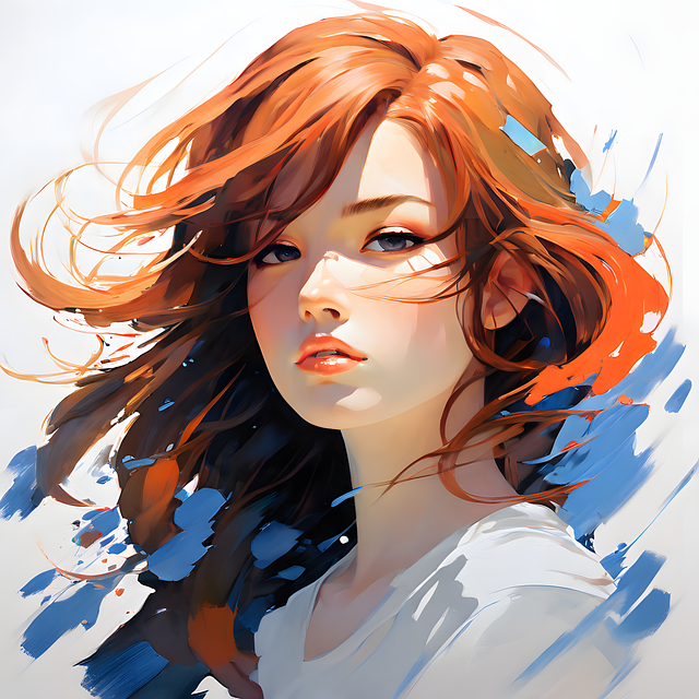 Free portrait woman face illustration