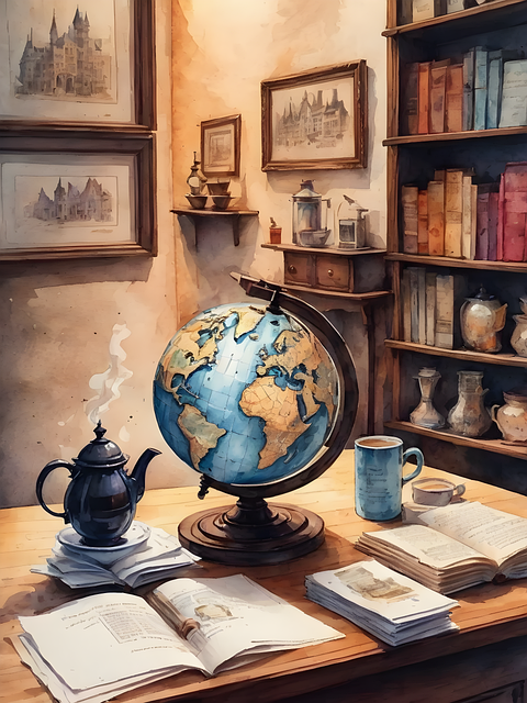 Download free HD stock image of Ai Generated Globe Free ai generated globe office illustration