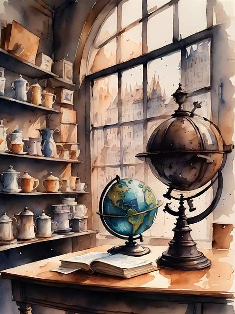 Free ai generated globe office illustration