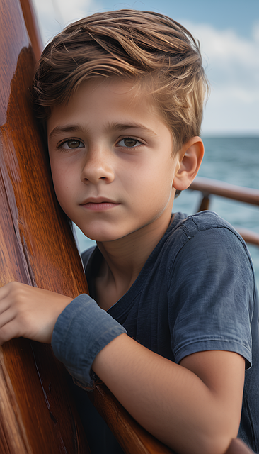 Free ai generated kid boy illustration