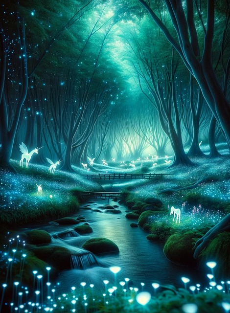 Free ai generated forest nature illustration